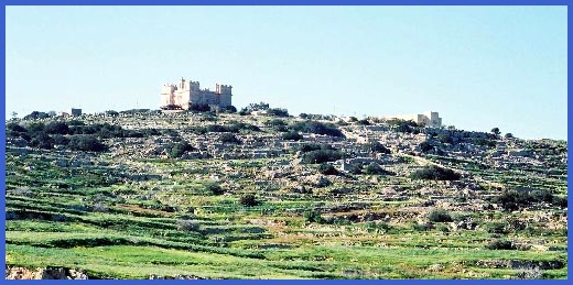 Selmun Palace from the to road to Mistra Bay.